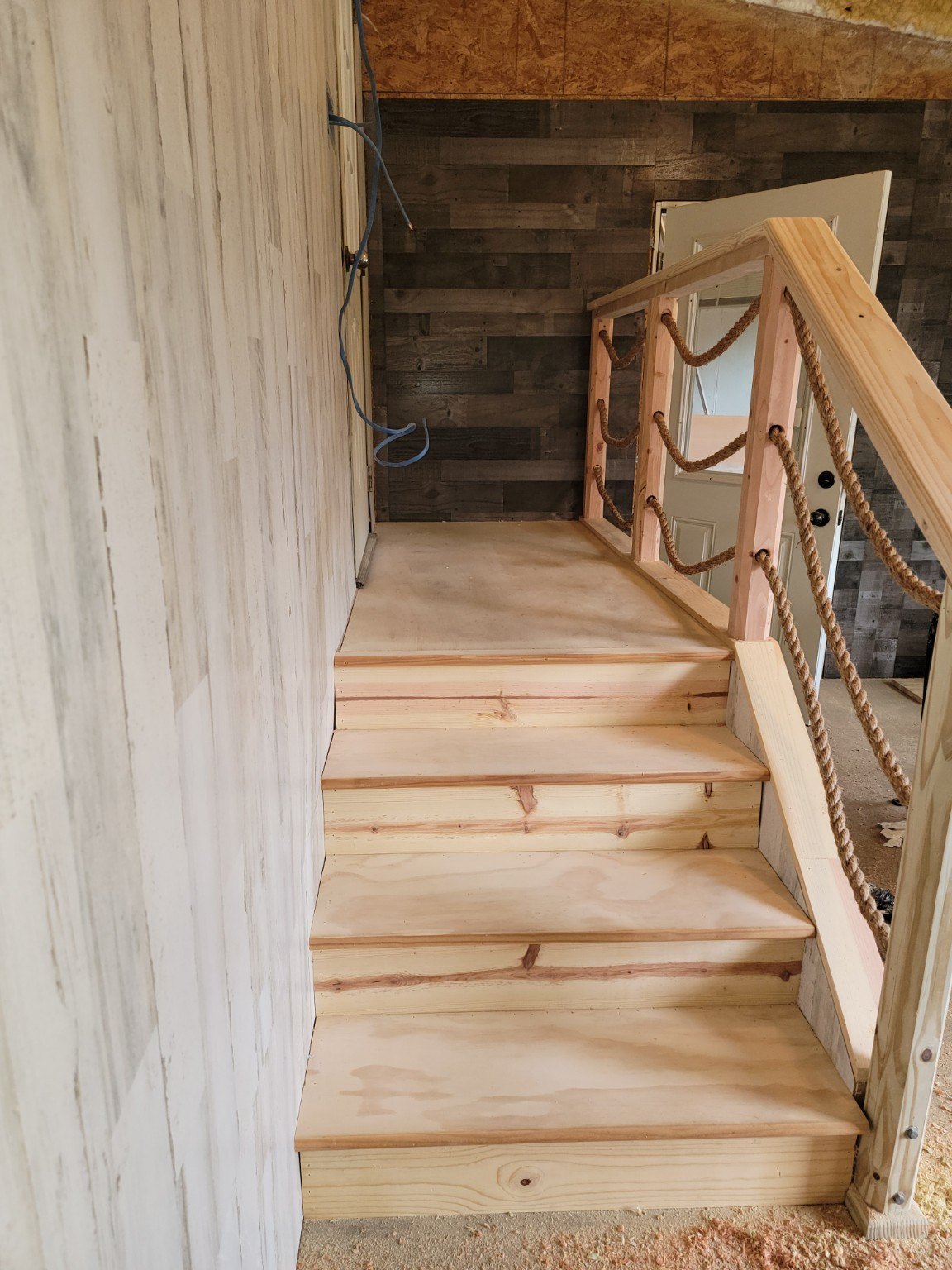 Custom interior stair and railing carpentry